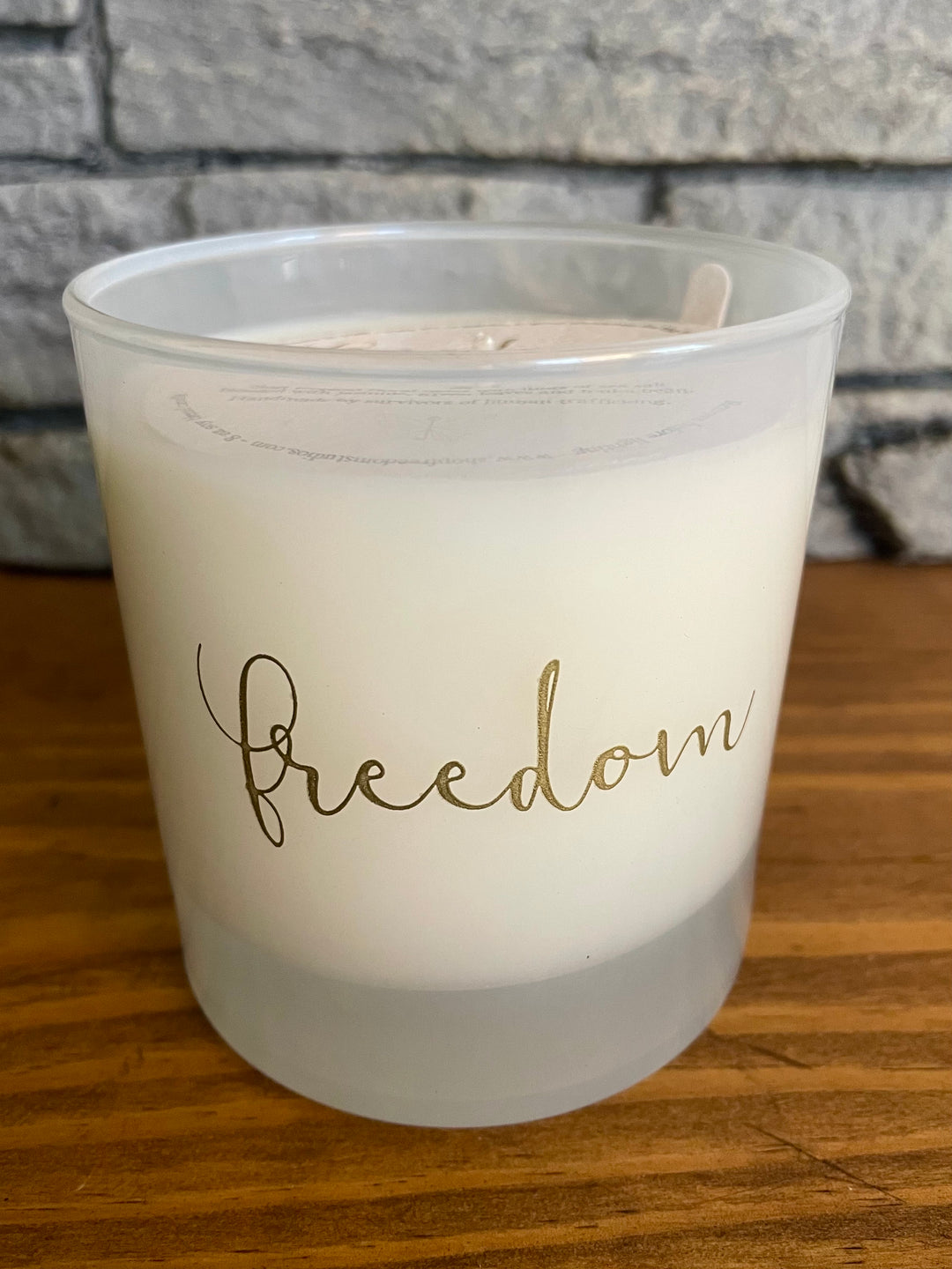 Freedom soy candle, fair trade